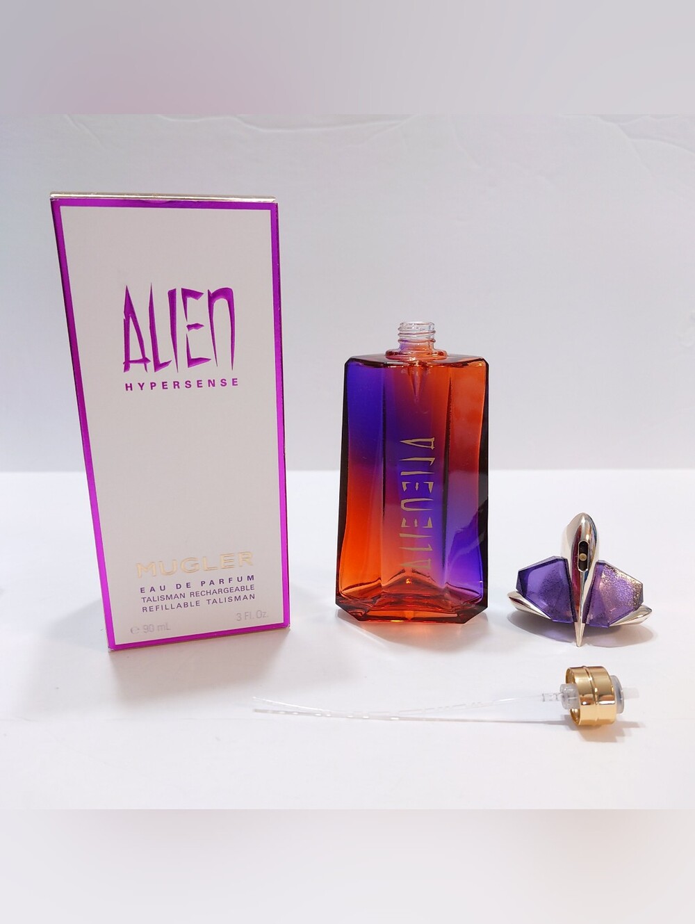 Mugler Alien Hypersense Eau De Parfum 90ml RECHARGEABLE EMPTY BOTTLE, NO PERFUME